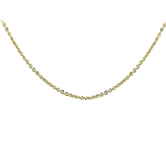 14k Solid Gold Cable Chain Necklace - 0.85mm or 1.00mm Options, Classic Yellow Gold Chain for Women and Men