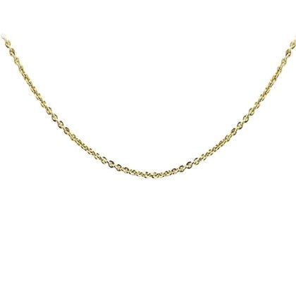 14k Solid Gold Cable Chain Necklace - 0.85mm or 1.00mm Options, Classic Yellow Gold Chain for Women and Men