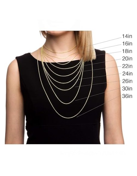 14k Solid Gold Cable Chain Necklace - 0.85mm or 1.00mm Options, Classic Yellow Gold Chain for Women and Men