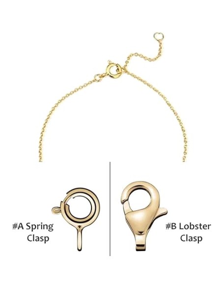14k Solid Gold Cable Chain Necklace - 0.85mm or 1.00mm Options, Classic Yellow Gold Chain for Women and Men