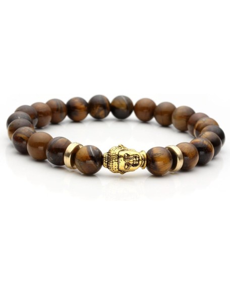 8MM Unisex Black Lava/Tiger Eye/Lapis/Turquoise Energy Stone Mala Beads Stretch Bracelets