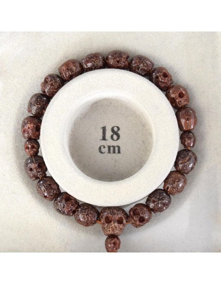 Bodhi Wood Skull Japanese Juzu Bracelet Buddhist Prayer beads Asian Rosary Made in Kyoto Mala Beads Bracelet for Men
