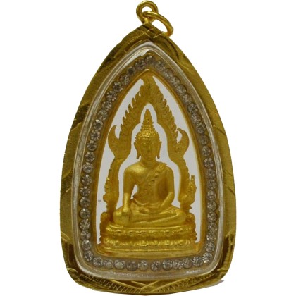 Thai Jewelry Amulet Thailand Buddha Amulet Necklace Phra Puddha Chinnaraj Buddhist Pendant Rich Happy Life