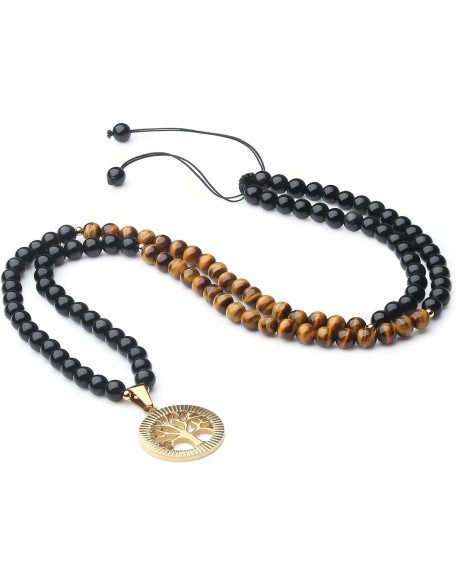 Tree of Life Pendant 108 Beads Japa Mala Necklace