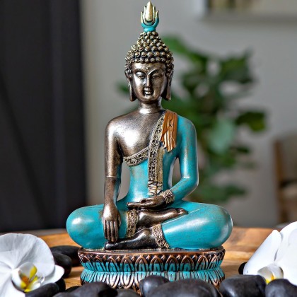 Buddha Statues for Home. 12.5" Buddha Statue (The Moment of Enlightenment). Collectibles and Figurines, Meditation Decor, Spiritual Living Room Decor, Yoga Zen Decor, Hindu and East Asian Décor