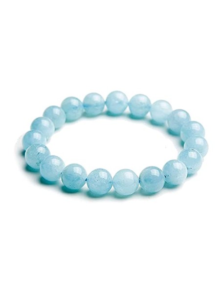 Soothing Bracelet - Natural Aquamarine bracelet - Bring Positive Energy - Peace - Youthfulness Bracelet - Crystal Stone Bracelet for Everlasting Joy