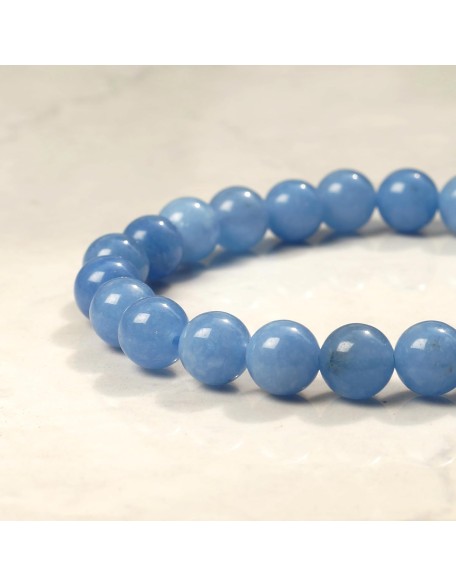 Soothing Bracelet - Natural Aquamarine bracelet - Bring Positive Energy - Peace - Youthfulness Bracelet - Crystal Stone Bracelet for Everlasting Joy