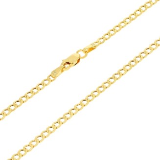 10k Real Yellow Gold Cuban Curb Link 2.5mm Chain Necklace (16"-26") Italian Jewelry for Men & Women