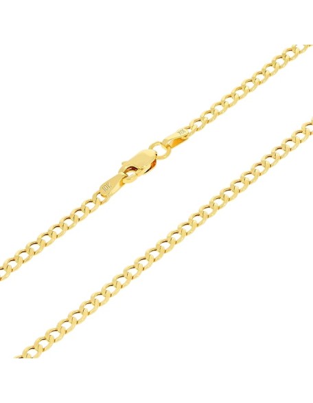 10k Real Yellow Gold Cuban Curb Link 2.5mm Chain Necklace (16"-26") Italian Jewelry for Men & Women