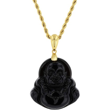 Smiling Laughing Buddha Black Jade Pendant Necklace Rope Chain Genuine Certified Grade A Jadeite Jade Hand Crafted, Jade Neckalce, 14k Gold Filled Buddha necklace, Jade Medallion