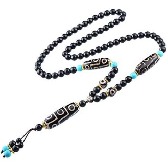 Feng Shui Protective Tibetan 9 Eye Dzi Beads Necklace and Bracelet