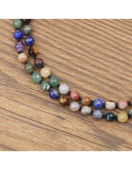 6mm Handmade Prayer 108 Mala Stone Beaded Necklace