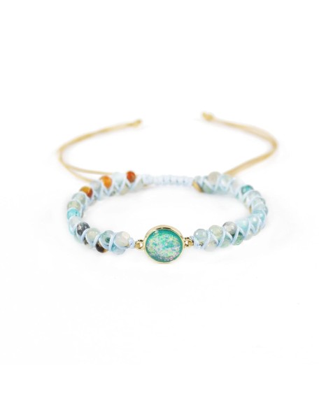 Imperial Jasper Beaded Bracelets for Natural Blue Quartz Emotional Healing Balance Bracelet Unselfish Self-Love Grounding Calming Bracelet （ Imperial Jasper）