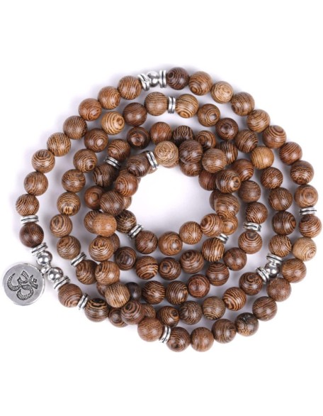 mala Beads,Rosary Beads, 1 Pc Multilayer Wood Beads Lotus Tibetan Buddha Charm Rosary Bracelet for Women Men Jewelry-OM (Color : Om) (Color : Buddha Short)