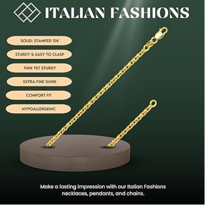 REAL Solid 14K or 10K Yellow Gold 1.50mm,1.7mm, 2.0mm Flat Open Wheat Spiga Chain Necklace with Lobster Claw Clasp | Multiple Lengths Available | Men Women | MADE IN ITALY