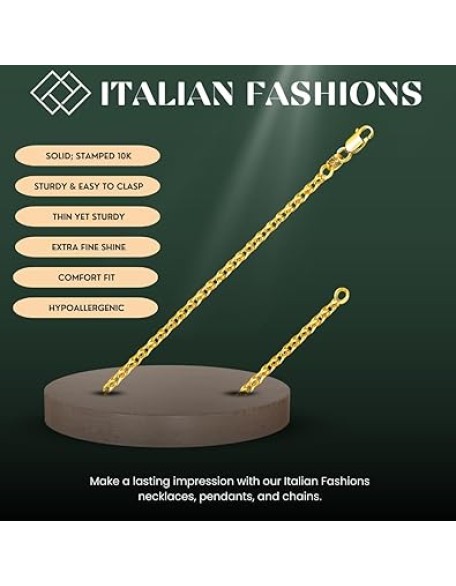 REAL Solid 14K or 10K Yellow Gold 1.50mm,1.7mm, 2.0mm Flat Open Wheat Spiga Chain Necklace with Lobster Claw Clasp | Multiple Lengths Available | Men Women | MADE IN ITALY