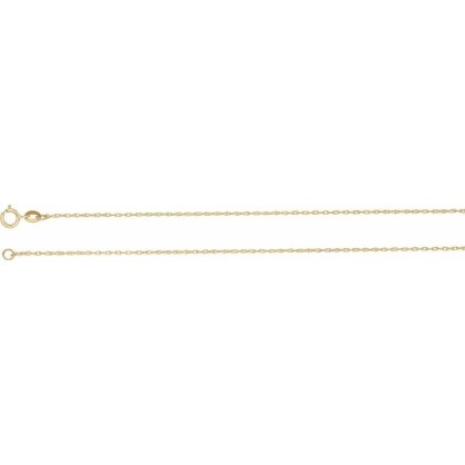 10k Yellow Gold 1mm Solid Rope Chain Necklace Fine Jewelry for Women Gifts for Her, 20"