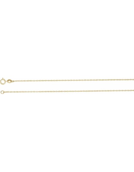 10k Yellow Gold 1mm Solid Rope Chain Necklace Fine Jewelry for Women Gifts for Her, 20"