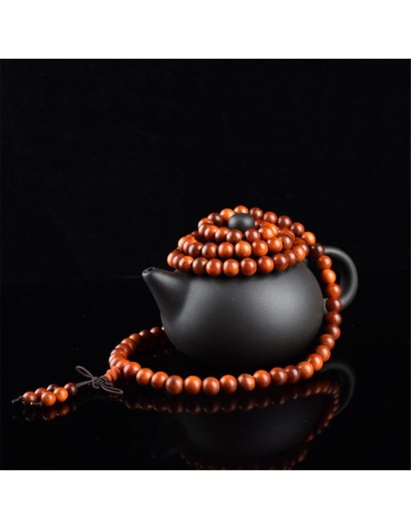 prayer beads buddhist prayer beads mala beads 1 Pc Wood Beads Bracelet Men Tibetan Mala Buddha Charms Multilayer Rosary Bracelet For Women Jewelry-deep red