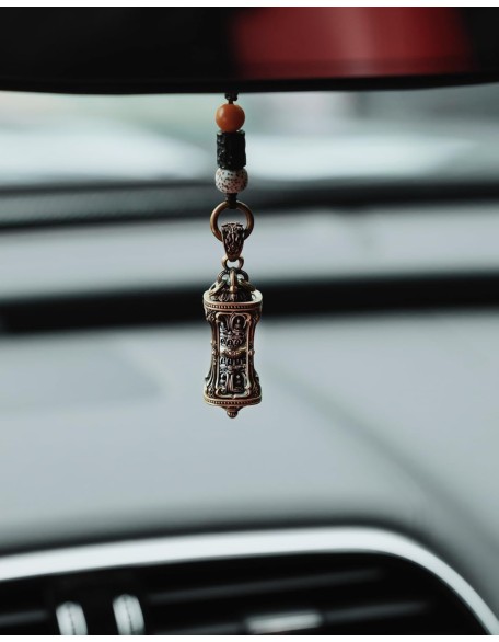 Rotatable Buddha Pendant Necklace Amulet Jewelry for Women Men,Brass & Silver & Copper