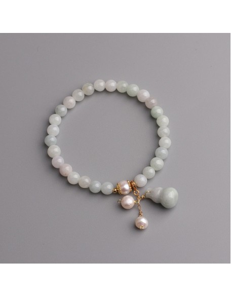 Light Green Jade Wu Lou Amulet Bracelet