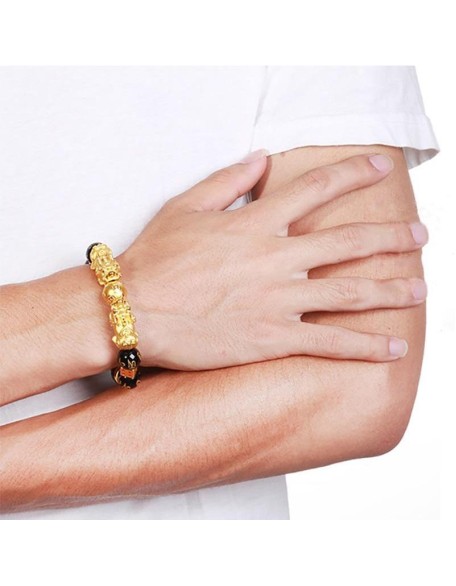 Gold-Plated Double Pixiu Bracelet - Extreme Wealth & Protection