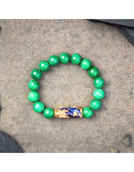 Green Jade Pixiu Bracelet - Abundance & Protection