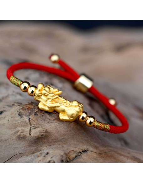Feng Shui Red String Pixiu Bracelet