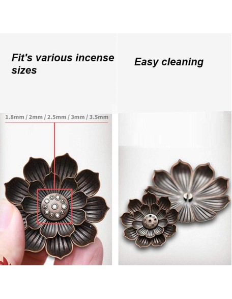 Bronze Lotus Incense Burner - For Inner Peace