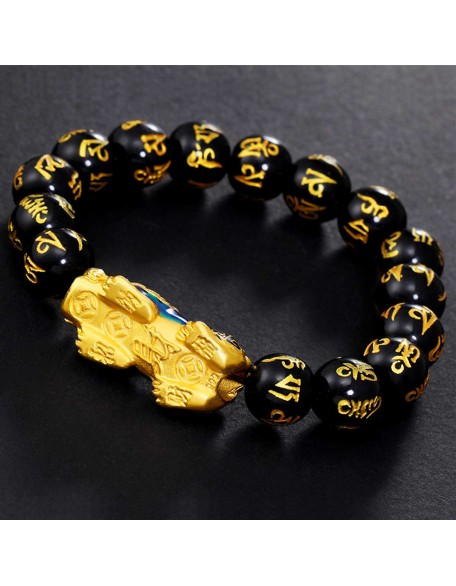 Color-Changing Pixiu Obsidian Wealth Bracelet