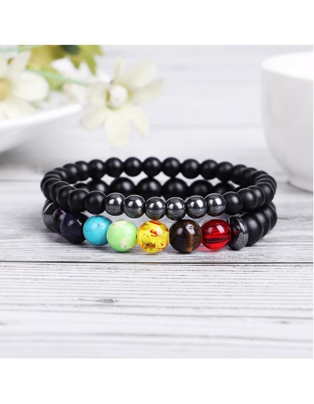 Hematite Chakra Bracelet Set - Inspire Wellness & Health