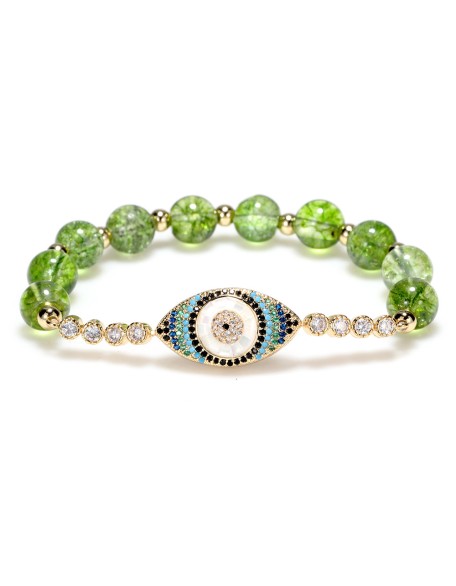 Peridot Style Evil Eye Bracelet