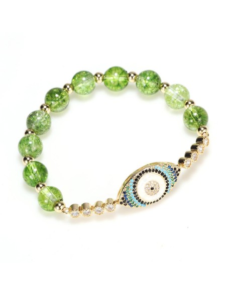Peridot Style Evil Eye Bracelet