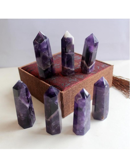 Amethyst Crystal Wand - Crown Chakra Healing