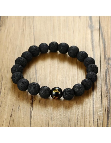 Grounding Agate and Lava Stone Bracelet Set