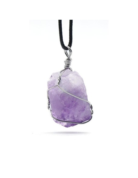 Raw Amethyst Pendant Necklace - Find Inner Peace
