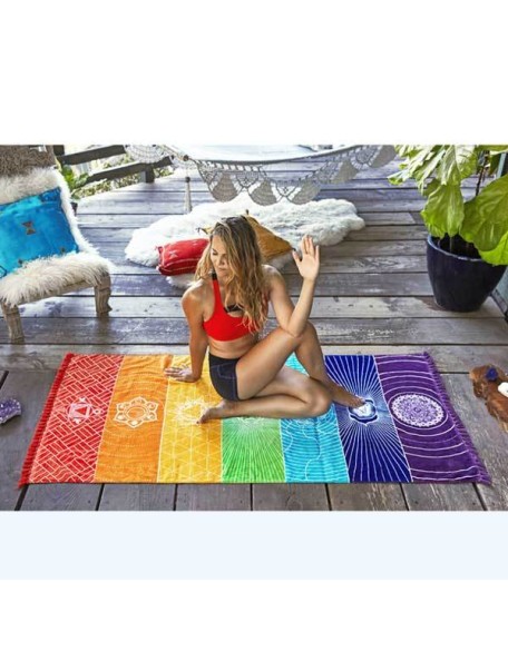 7 Chakra Yoga Mat - Meditation Rug - Tapestry