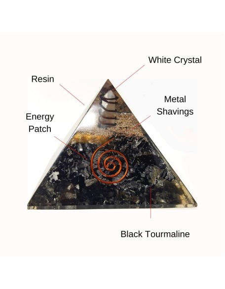 Black Tourmaline Orgone Protection Pyramid