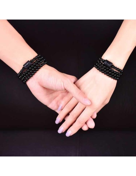 Dragon and Phoenix Obsidian Bracelet Wrap - Inspire Honesty and Eternal Love