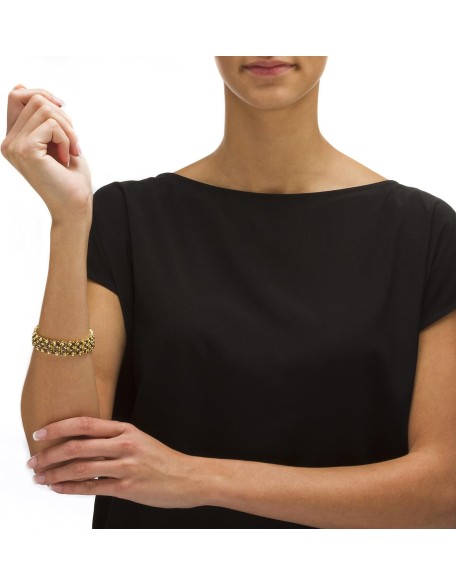 PalmBeach Yellow Gold-plated Round Genuine Smoky Quartz