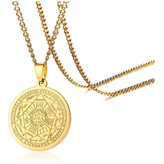 Magic Seals Amulets Spiritual Lucky Jewelry Pendent Necklace Jewelry Seven Seals of The Archangels Necklace