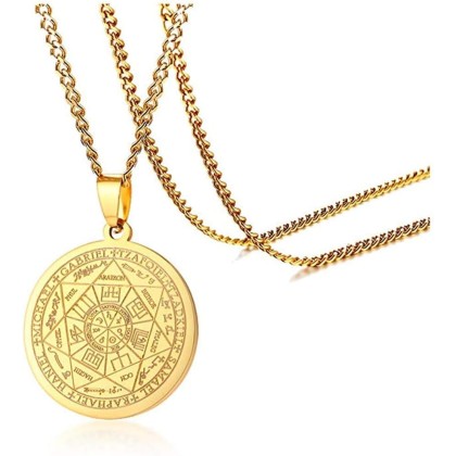 Magic Seals Amulets Spiritual Lucky Jewelry Pendent Necklace Jewelry Seven Seals of The Archangels Necklace