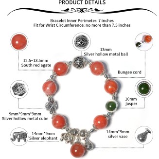 Natural Carnelian Bracelet,natural agate stone bracelet 12mm bead silver accessories bracelet for women, Jewelry Healing Bracelets Bring Luck and happyness Prosperity